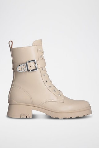 Bottines en cuir New Nancy - Beige