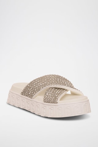 Mules Lovely - Blanc et argenté