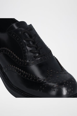 Richelieus vernis en cuir Elisa - Doré et noir