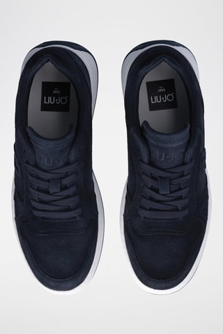 Baskets en cuir - Bleu