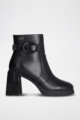 Bottines en cuir - Noir