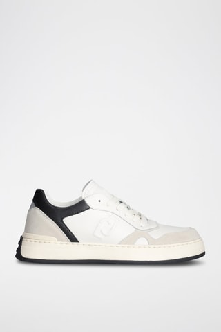 Baskets en cuir Boy - Blanc et noir