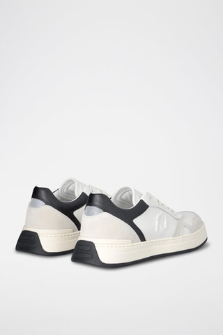 Baskets en cuir Boy - Blanc et noir