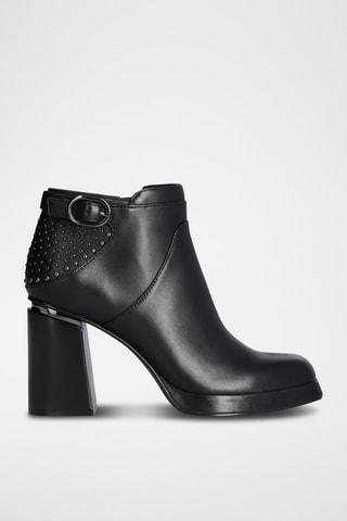 Bottines en cuir de chèvre Nana - Noir