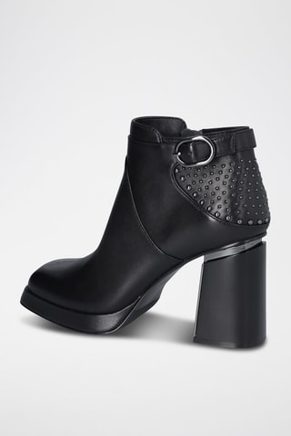 Bottines en cuir de chèvre Nana - Noir