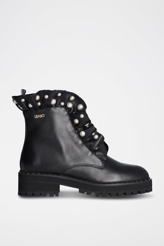 Bottines en cuir - Noir