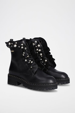 Bottines en cuir - Noir