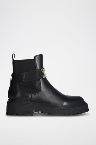 Bottines en cuir de taureau Rumi - Noir