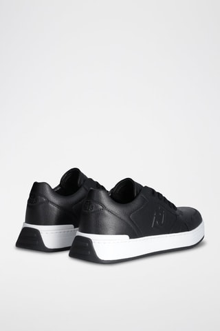 Baskets en cuir Boy - Blanc et noir