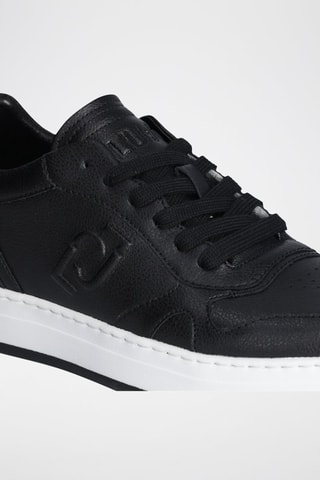 Baskets en cuir Boy - Blanc et noir