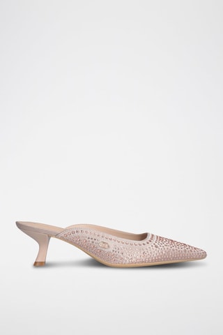 Mules à talons Gemy - Rose et doré