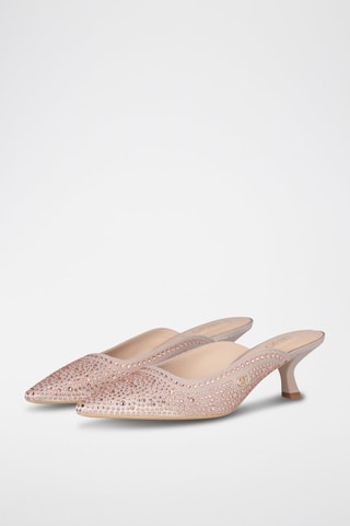 Mules à talons Gemy - Rose et doré