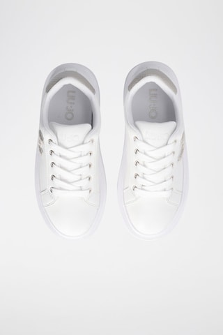 Sneakers plateformes Mini Kylie - Blanc et doré