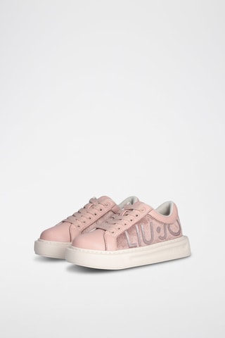 Sneakers montantes Mini Kylie - Blanc et rose