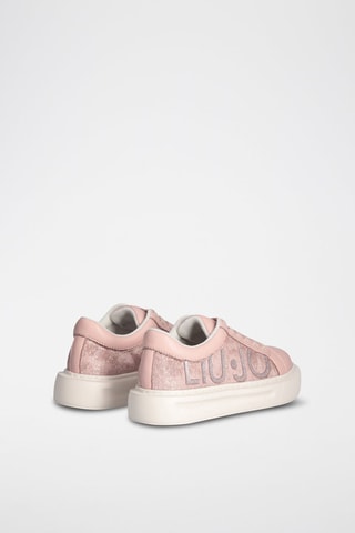 Sneakers montantes Mini Kylie - Blanc et rose