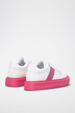 Sneakers plateformes Kylie  et fuchsia - Blanc