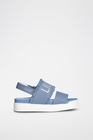 Sandales Chantal - Blanc, bleu et argenté