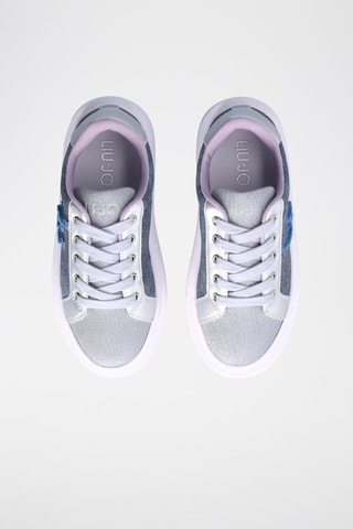 Sneakers Mini Kylie - Blanc, bleu et argenté