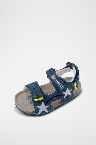 Sandalen van spijkerstof- Donkerblauw