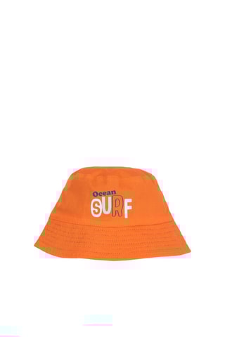 Dubbelzijdig bobhoedje - Oranje en Marineblauw