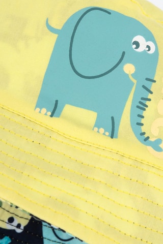 Dubbelzijdig bobhoedje - Lichtgroen en Turquoise