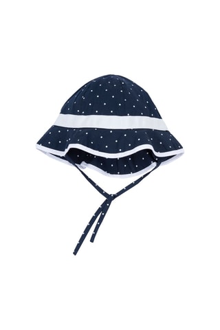 Bobhoedje - Marineblauw en Wit