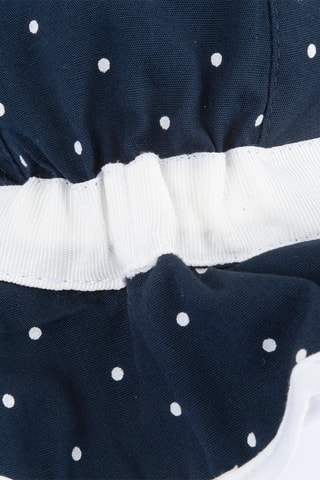 Bobhoedje - Marineblauw en Wit