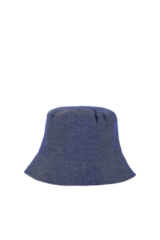 Dubbelzijdig bobhoedje - Wit en Donkerblauw