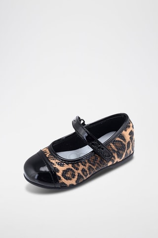 Gelakte Mary Janes - Beige