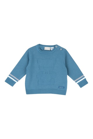 Trui - Pauwblauw en Wit