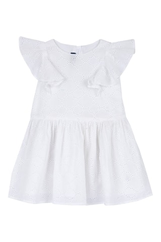 Jurk met Engelse borduursels - Wit