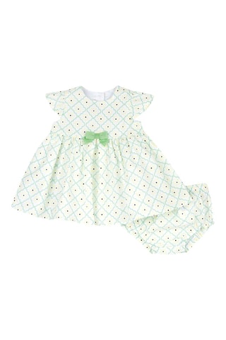 Jurk en Bloomer - Lichtgroen en Geel