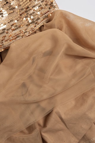 Jurk Trompe-l'œil - Camel