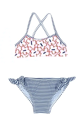 Bikini - Wit en Marineblauw