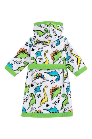 Badjas met Capuchon - Wit en Lichtgroen