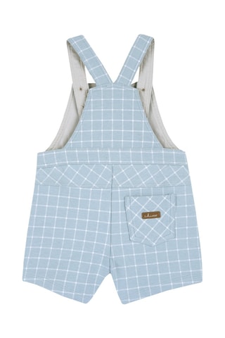 Tuinbroek met Ruitmotief Lichtblauw