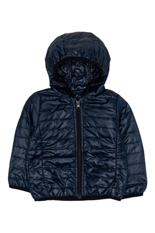 Gewatteerde Jas met Capuchon - Donkerblauw