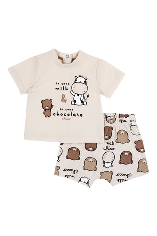 T-shirt et short - Beige