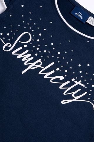 T-shirt - Nachtblauw en Wit