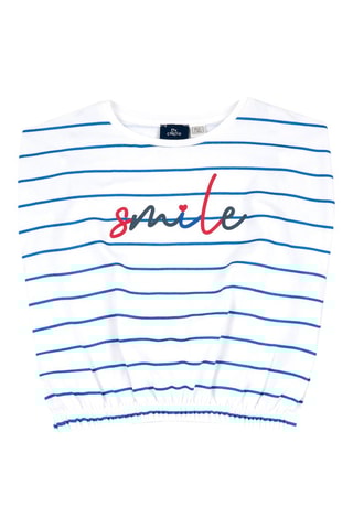 T-shirt - Wit en Koningsblauw