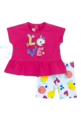 T-shirt en Broekje - Fuchsia