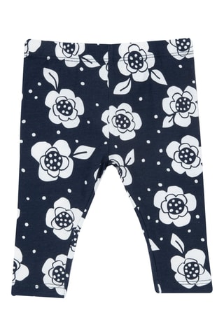 T-shirt en Legging - Wit en Marineblauw