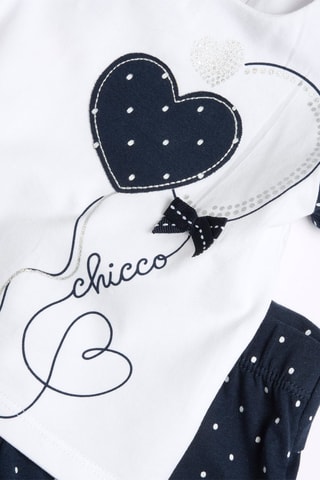 T-shirt en Short - Wit en Marineblauw