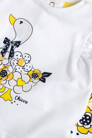 T-shirt en Short - Wit en Geel