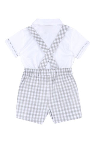 Overhemd en Short - Lichtgrijs en Wit