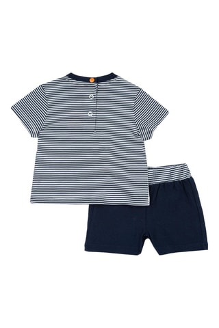 T-shirt en Short - Wit en Donkerblauw