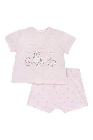 T-shirt en Short - Poederroze