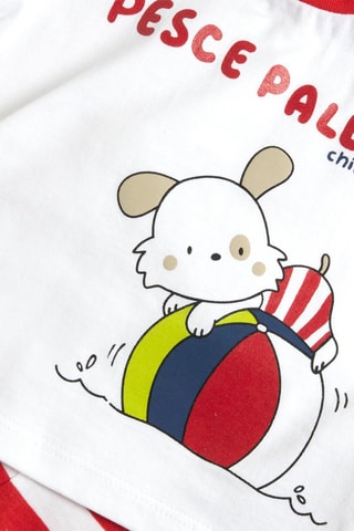 T-shirt en Short - Wit en Rood