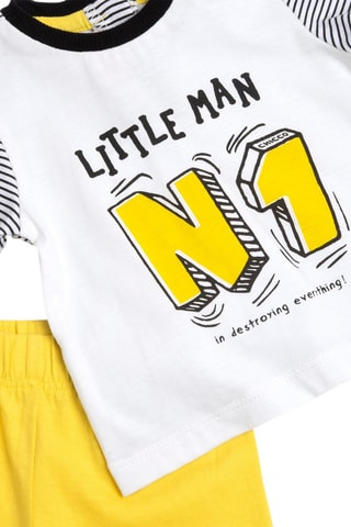 T-shirt en Short Wit en Geel