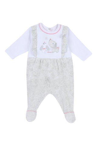 Kruippakje met Trompe-l’œil Effect - Lichtgrijs en Wit